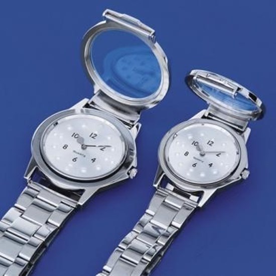 Zegarek brajlowski męski na metalowej bransolecie 