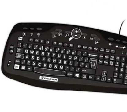 Obrazek Dolphin Large Print Keyboard – klawiatura powiększona