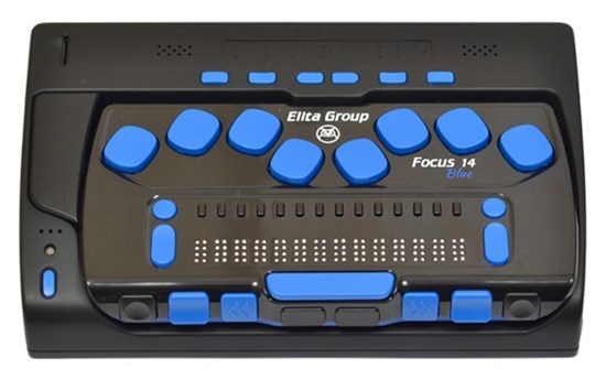 Elbraille z monitorem brajlowskim Focus 14