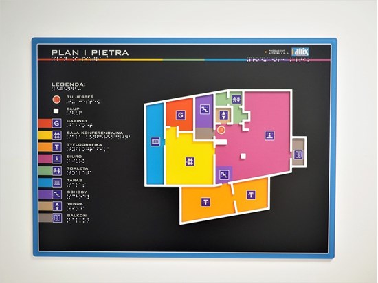 Obrazek Plan tyflograficzny - z tworzywa sztucznego PMMA